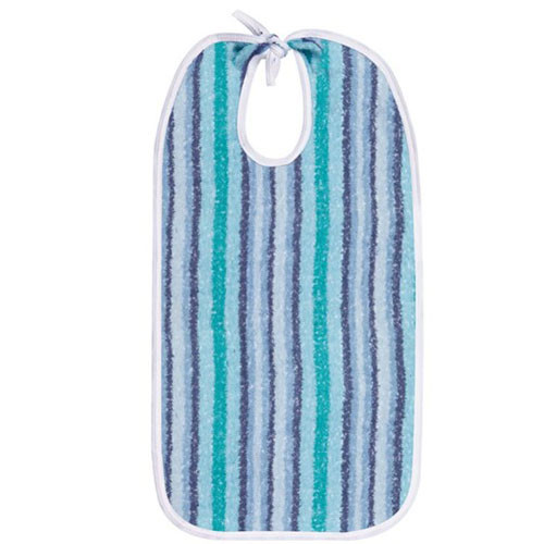 CLOTHING PROTECTOR BIBS EZ TIE 18IN X 34IN PREMIUM STRIPE (25DZ/CS) [600-CP1834A-EZ]