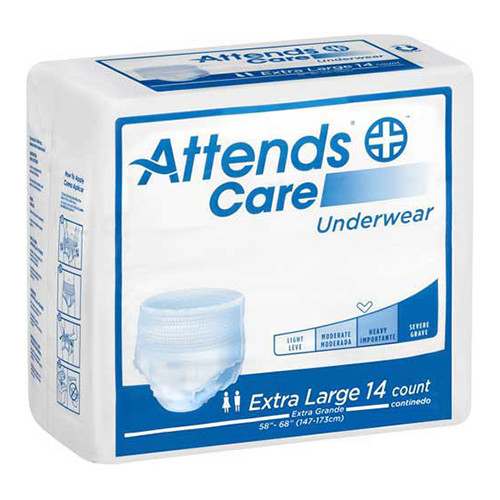 BRIEFS PULL UPS ADULT MOD ABS DISP LF 34-44IN MD WHITE ATTENDS MADE USA (20/PK 4PK/CS) [338-APV20-PK]