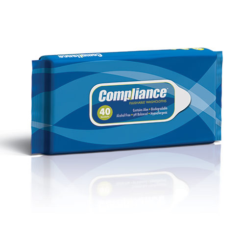 WIPES MOIST DISP FLUSHABLE LF 7IN X 8IN BIODEGRADABLE W/ALOE SOFT PACK COMPLIANCE (40/PK 24PK/CS) [600-WCF2-PK]