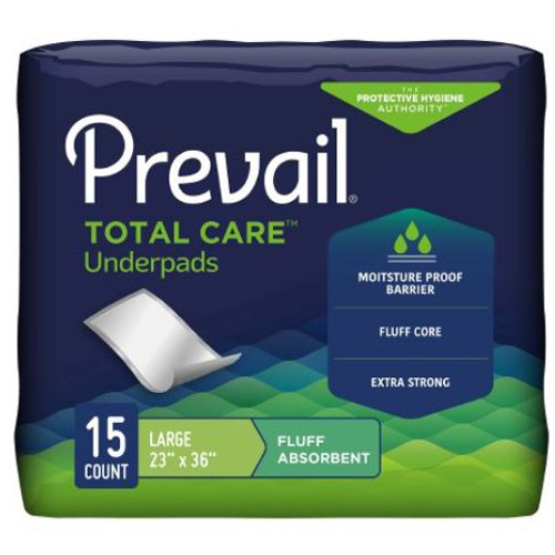 UNDERPADS DISP CHUX 23IN X 36IN MOD ABS LF GREEN PREVAIL MADE USA (25/PK 6PK/CS) [009-UP150-PK]