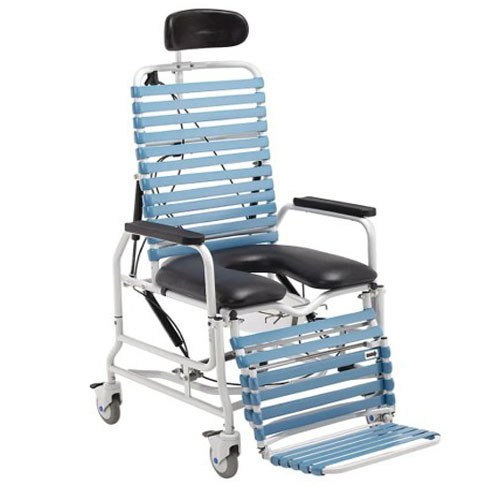 CHAIR SHOWER POSITIONING/RECLINER TILT-N-SPACE COMMODE 22IN X 22IN 400LB CAP GREY REVIVE (EA) [986-385-CS22W]
