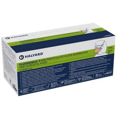 MASKS N95 PARTICULATE RESPIRATOR LEVEL 3 FLUSHSHIELD HALYARD (35BX 6BX/CS) [KC46727]