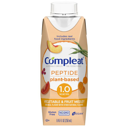 NUTRITIONALS COMPLEAT PEPTIDE 1.0 ADULT 8.45OZ VEGTABLE/FRUIT MEDLEY PLANT BASED (24/CS) [160-43900836065]