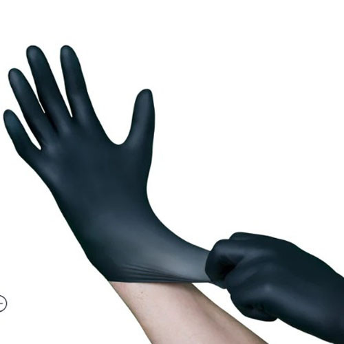 GLOVES EXAM NITRILE PF DISP LF NS 240MM LG BLACK (100/BX 10BX/CS) [600-A16A33]