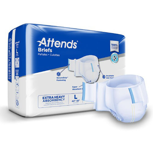 BRIEFS DIAPERS ADULT MOD ABS DISP LF 44-58IN LG BLUE DERMADRY PLUS MADE USA (24/PK 3PK/CS) [338-DDP30]
