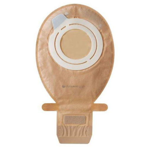 OSTOMY PCH 2PC DRAIN PRE-SIZED 10 1/2IN TRANS GREEN COUPLING WIDE OUTLET SENSURA (20/BX 16BX/CS) [046-11114]