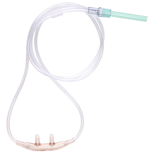 CANNULAS OXYGEN NASAL CURVED SOFT TIP ADULT CLEAR HIGH FLOW CRIMP RESIST W/25FT TUBING LF SUNMED (10/CS) [157-16SOFT-HF-25-10]