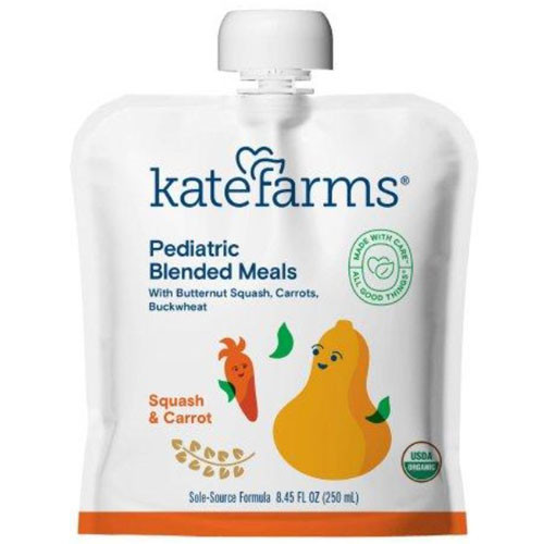 NUTRITIONALS PEDIATRIC BLENDED MEALS SQUASH CARROT 8.45OZ MADE USA (12/CS) [808-2030119-EA]