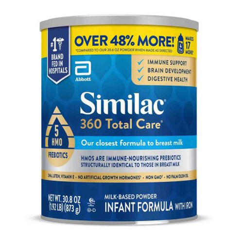 NUTRITIONALS SIMILAC 360 TOTAL CARE F/INFANT 30.2OZ PWD (6/CS) [154-68654]