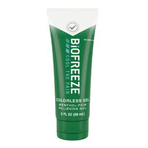 ANALGESICS PAIN RELIEF GEL MUSCLE RUB 3OZ TUBE COLORLESS BIOFREEZE (3/BX) [748-32997]
