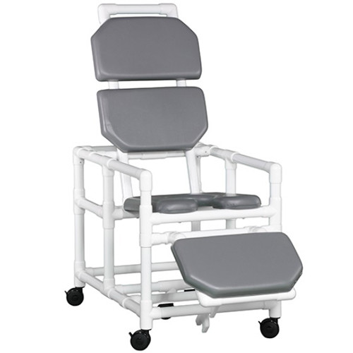 CHAIR SHOWER PVC W/3IN CASTERS 24IN 300LB CAP 2-POSITION RECLINER (EA) [500-VLOF280RCG]