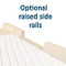 MATTRESS FOAM PRESSURE REDISTRIBUTION RAISED RAILS MADE USA (1 LAYER) WTRPRF FIREB 4YR WTY 84INL X 36INW X 6INH 350LB CAP MADE USA (EA) [600-M700-84RR]