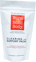 Clearing and Support Packs – Vitamins, minerals, herbal detoxification, probiotics and enzymes. All pills are packed in individual single serving packets.