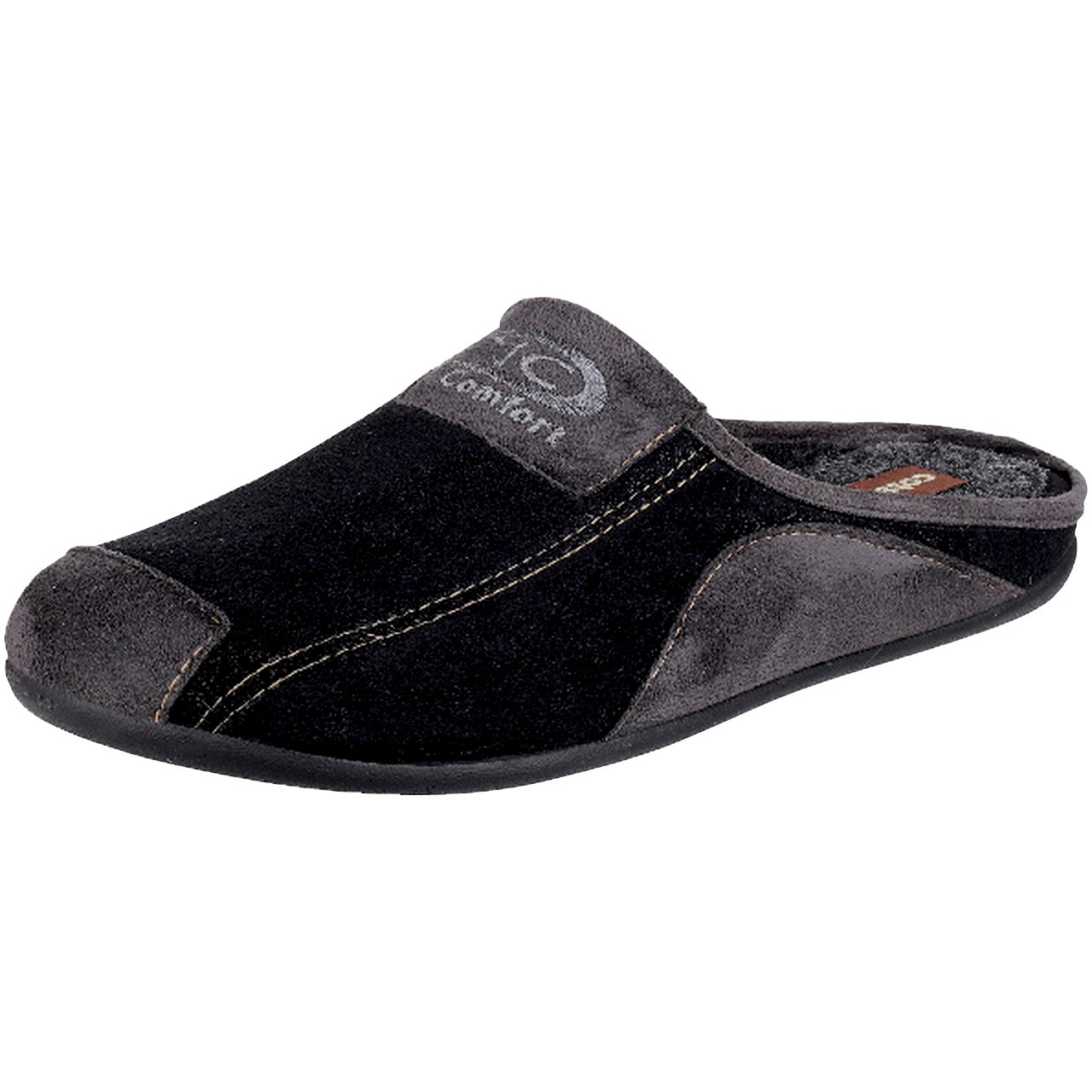 mens leather mule slippers