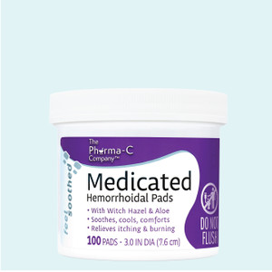 Medicated Hemorrhoidal Pads with Witch Hazel