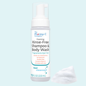 Foaming Rinse-Free Shampoo & Body Wash (Fragrance & Dye Free)