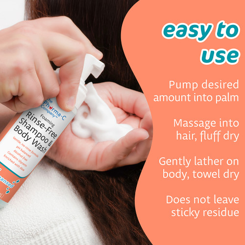 Foaming Rinse-Free Shampoo & Body Wash