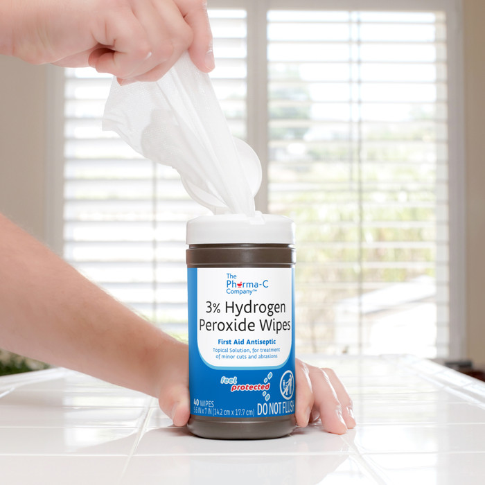 Pharma-C 3% Hydrogen Peroxide Wipes