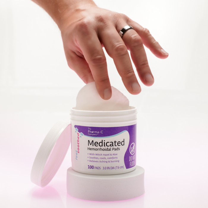Medicated Hemorrhoidal Pads with Witch Hazel
