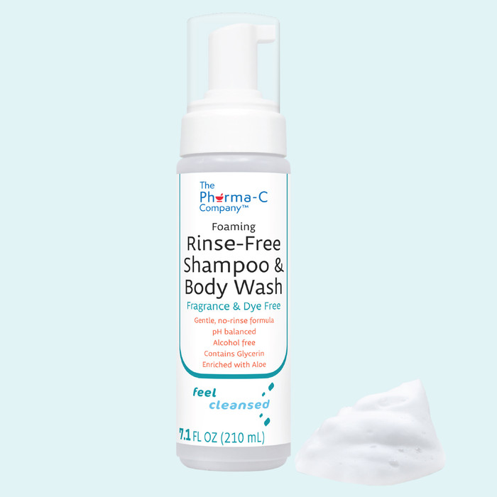 Foaming Rinse-Free Shampoo & Body Wash (Fragrance & Dye Free)