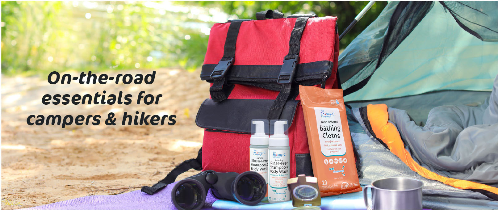 On the road essentials for campers and hikers
