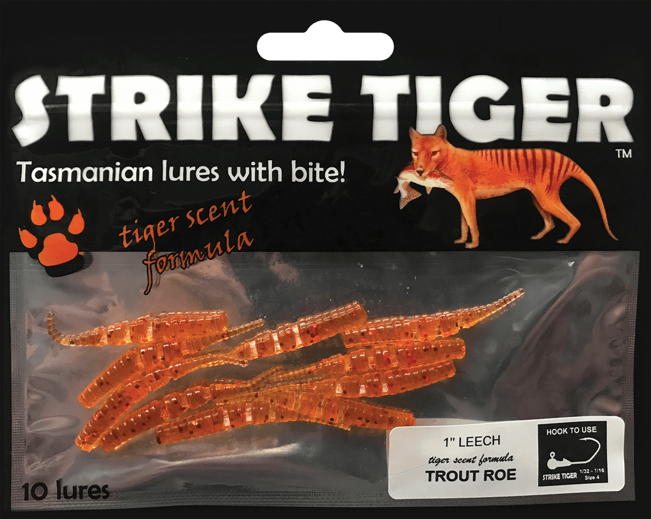 Strike Tiger 1 leech - TROUT ROE (10 pack)