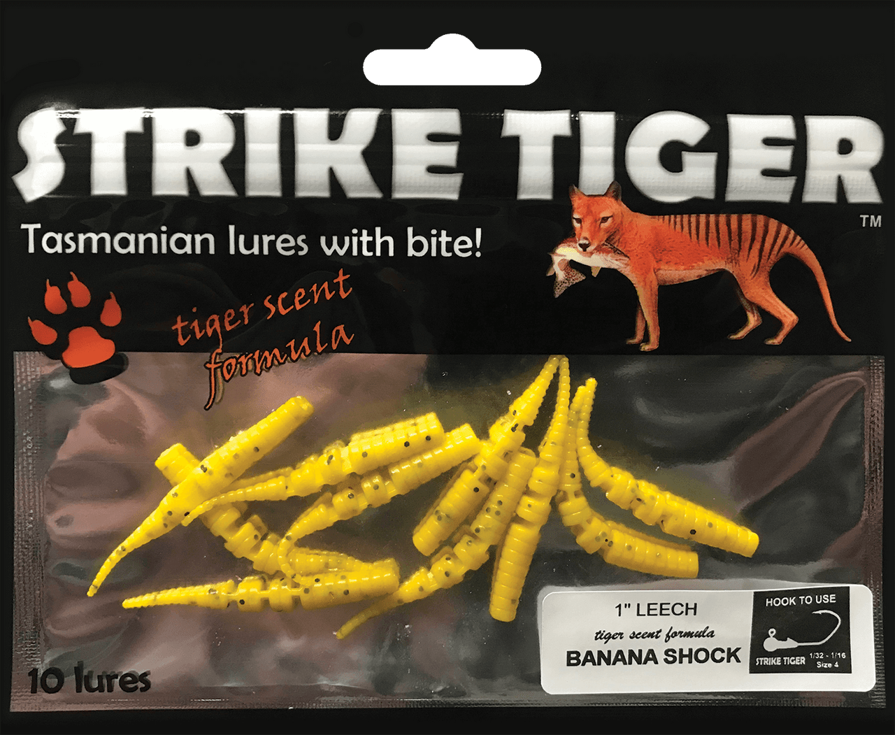 Strike Tiger 1 leech - BANANA SHOCK (10 pack)