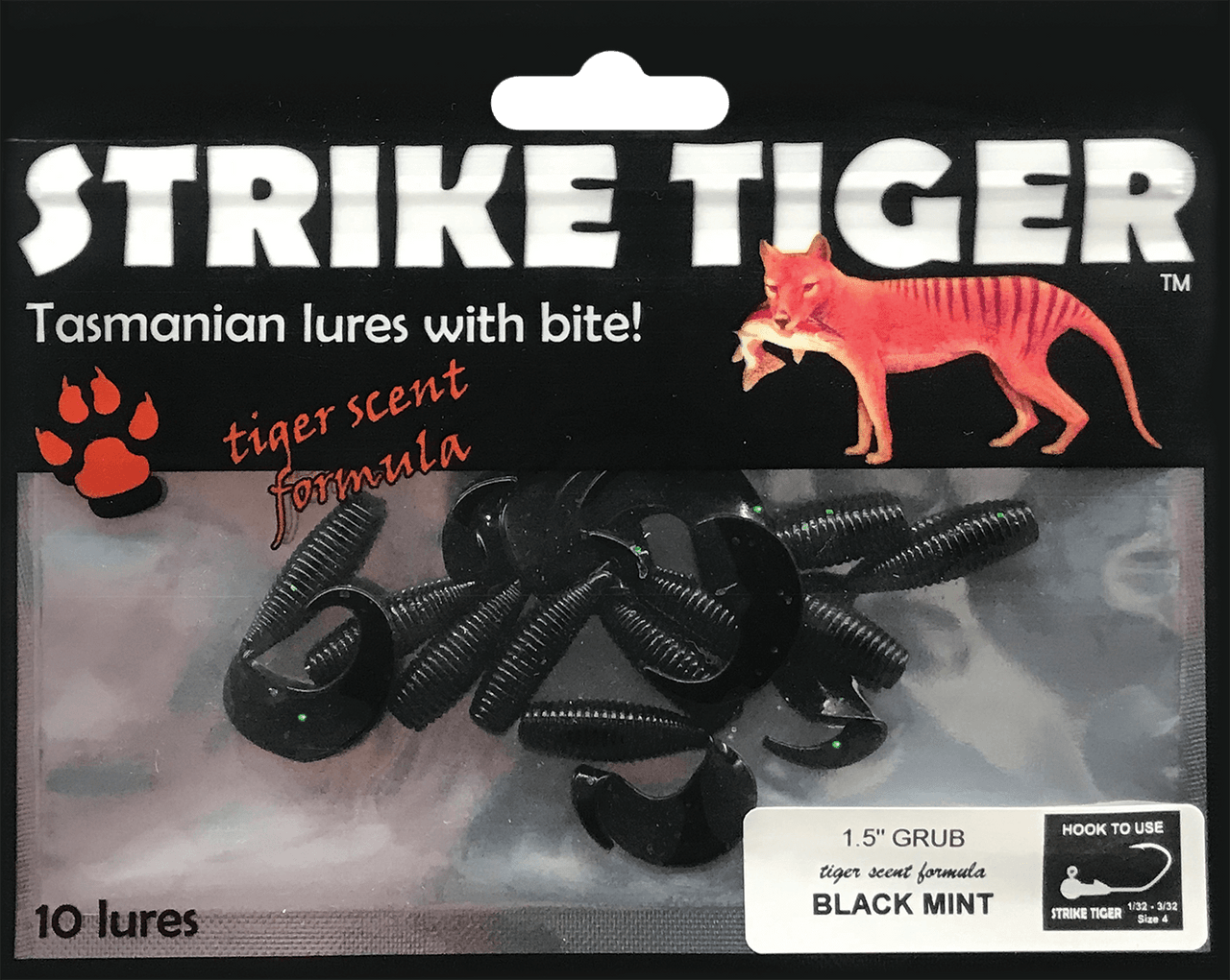 Strike Tiger 1.5 grub - BLACK MINT (10 pack)