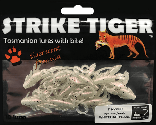 Strike Tiger 1" nymph - WHITEBAIT PEARL (10 pack)