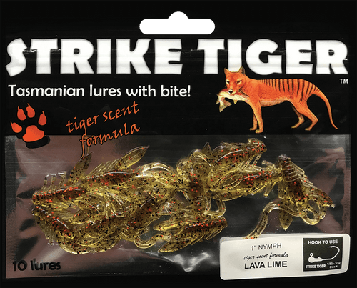 Strike Tiger 1" nymph - LAVA LIME (10 pack)