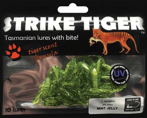 Strike Tiger 1" nymph pro series - MINT JELLY (10 pack)