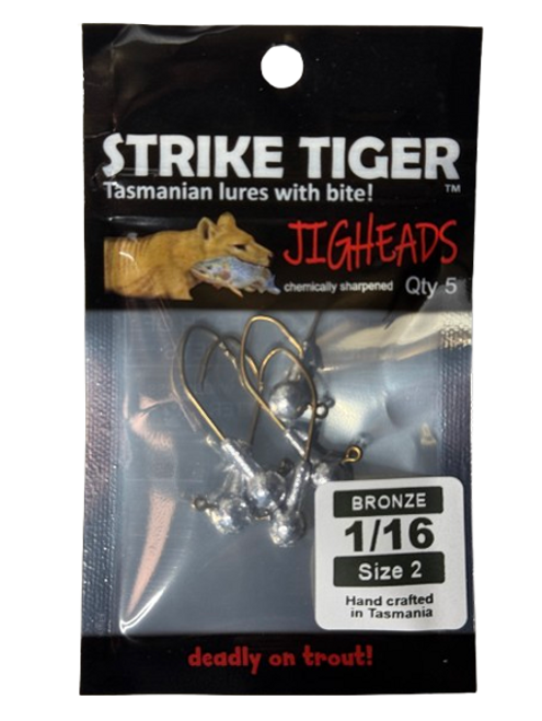 Strike Tiger jighead (BRONZE HOOK) - Weight 1/16 Hook 2 (5 pack)