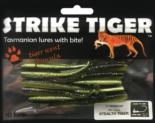 Strike Tiger 3" minnow pro series - STEALTH TIGER (10 pack)