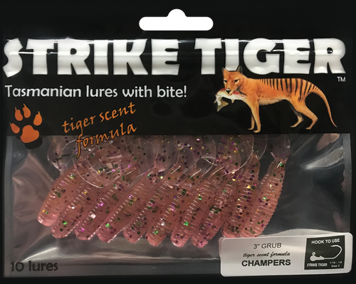 Strike Tiger 3" grub - CHAMPERS (10 pack)