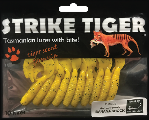 Strike Tiger 3" grub - BANANA SHOCK (10 pack)
