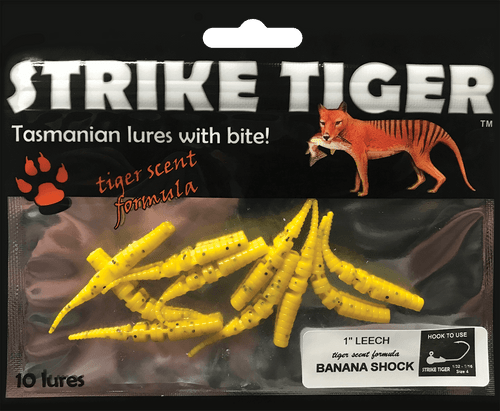 Strike Tiger 1" leech - BANANA SHOCK (10 pack)