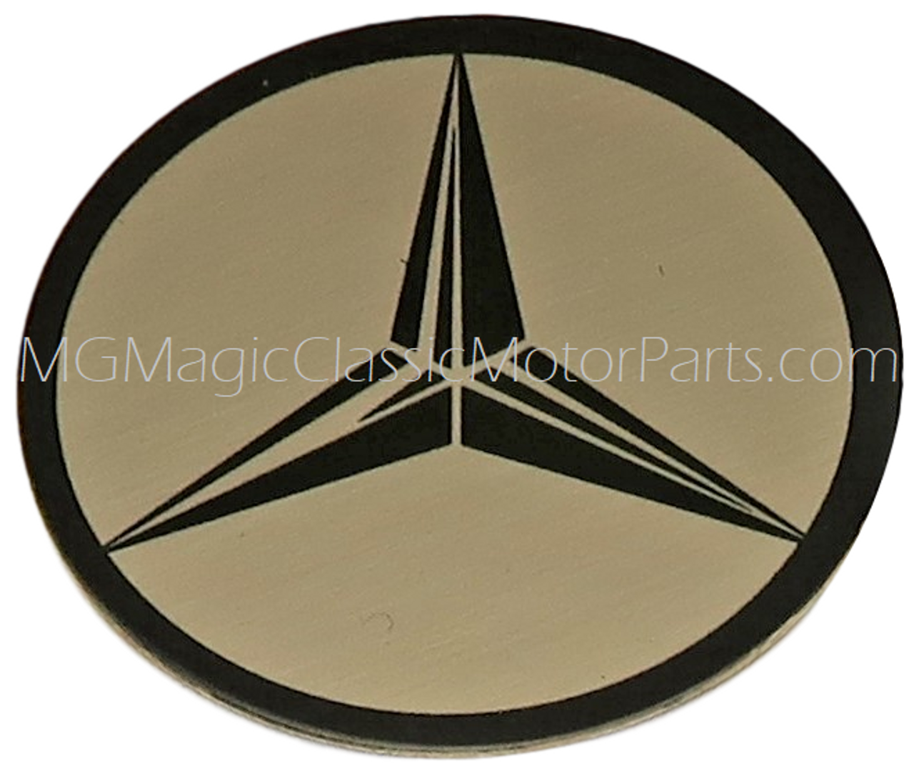 Emblem, MB, 1 ½” Stainless Steel Self Adhesive Tri Star Logo