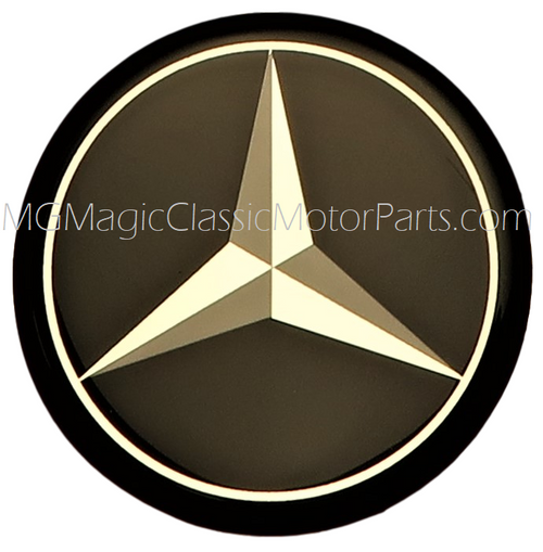 Emblem, MB, Crystal Cal Self Adhesive Tri Star Logo Emblem, MB, Crystal Cal Self Adhesive Tri Star Logo