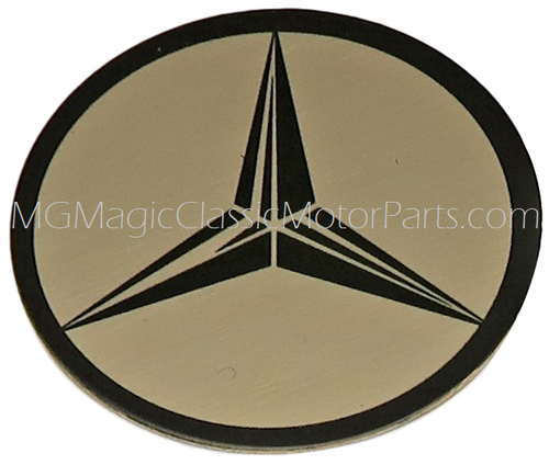 Emblem, MB, 1 ½” Stainless Steel Self Adhesive Tri Star Logo Emblem, MB, 1 ½” Stainless Steel Self Adhesive Tri Star Logo