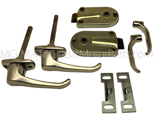 Door, Slam Set, Complete (2 Sets) Chrome Handles 