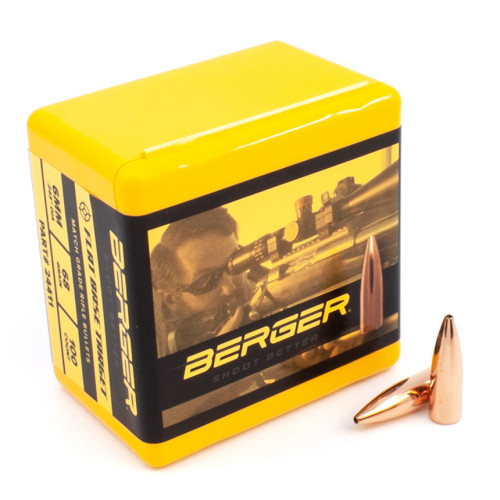Berger 6 mm 68 Grain Match FB Target Bullets