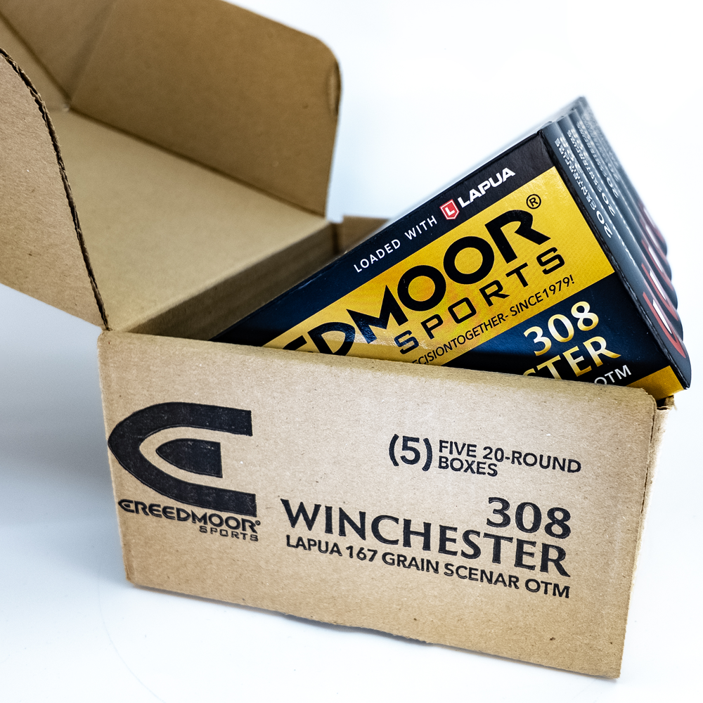 Creedmoor Sports 308 Win 167 Gr Lapua Scenar Ammo with Lapua Brass