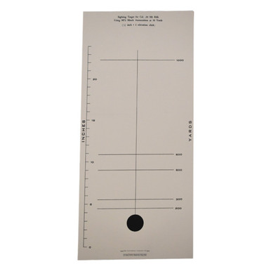 12 Ct 50 Yrd Sighting Targets For M1