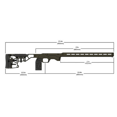 Anschutz 1710 22LR 20in. Threaded SS Barrel MDT FDE Chassis