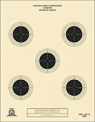 10 Meter Air Rifle Target 5 Bull