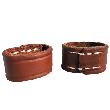 Leather Military Sling Keepers Brown (SET OF 02)