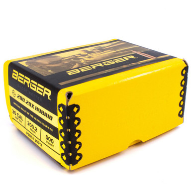 Berger 30 Cal 200.20x Hybrid Target Bullets (500 Ct)