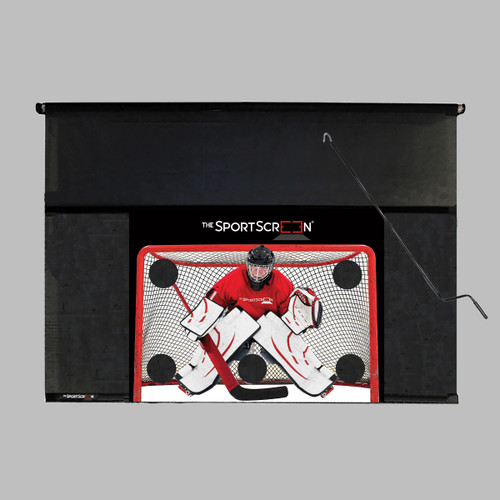 The SportScreen Hand Crank Rollup Shooting Tarp xHockeyProducts.ca Canada