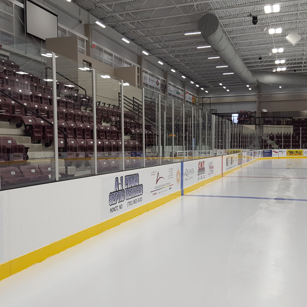 Used hockey rink boards Clearance