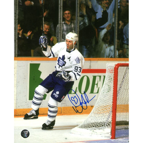 Doug Gilmour Leafs Motorcycle Autographed 8x10 Hockey Photo JSA